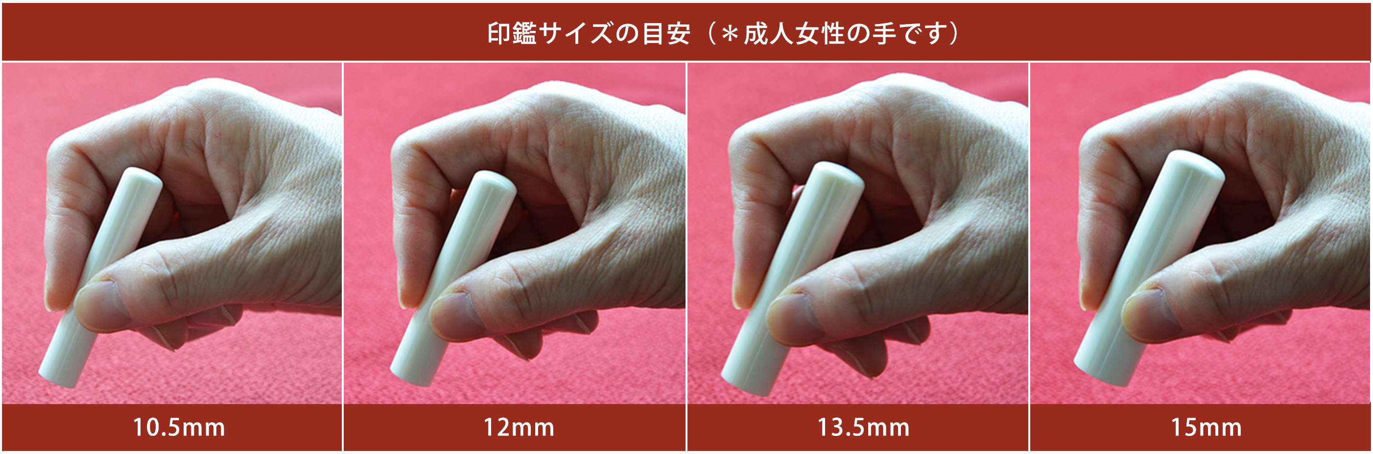 印鑑サイズの目安
