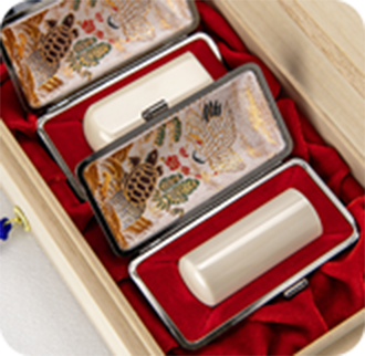 象牙（極上）の会社印鑑2本セット