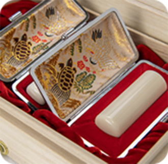 象牙（特選）の会社印鑑2本セット