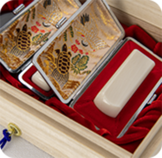 象牙（特選）の会社印鑑2本セット