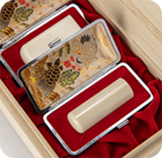 象牙（特選）の会社印鑑2本セット