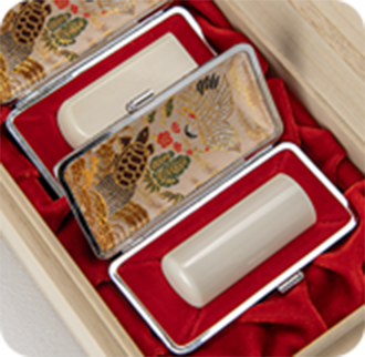 象牙（特選）の会社印鑑2本セット