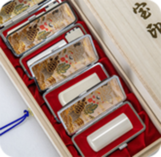 象牙（特選）の会社印鑑4本セット