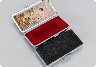 印鑑ケース（モミ革の黒）