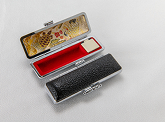 印鑑ケース（モミ革の黒）